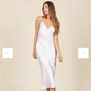 Park & Fifth Davenport Dress in White Satin